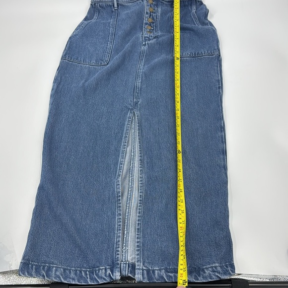 YOUNG FABULOUS & BROKE Women’s High-Waisted Denim Maxi Skirt Size Small NWOT - Picture 8 of 15